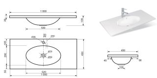 Раковина Эстет Вегас ФР-00000994 100см белый
