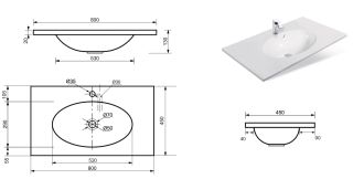 Раковина Эстет Вегас ФР-00000959 80см белый