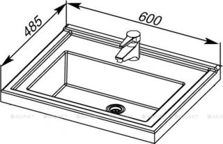 Раковина для тумбы Sanovit Exclusive 60 8060-KL