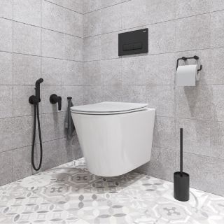 Гигиенический душ со смесителем IDDIS Ray чёрный RAYBLR2i08