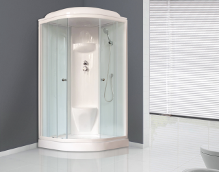 Душевая кабина Royal Bath HK стекло белое/прозрачное 100x100см RB100HK6-WT