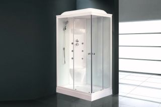 Душевая кабина Royal Bath HP левая стекло белое/прозрачное 120x80см RB8120HP7-WT-L