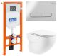 Комплект 4 в 1 BelBagno BB066CHR/BB870SC/BB002-80/BB005-PR-CHROME унитаз подвесной ONDA BB066CHR с сиденьем BB870SC система инсталляции для унитазов BB002-80 с кнопкой смыва BB005-PR-CH