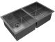 Мойка кухонная Paulmark Gerberg PM237844-GM воронёная сталь