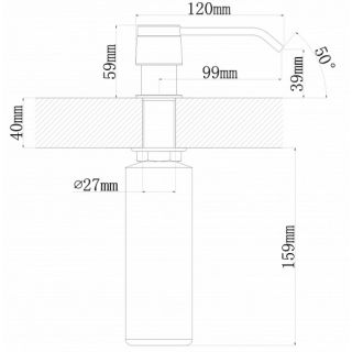 Дозатор для кухонной мойки Florentina Рондо бежевый