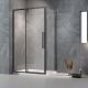 Душевой уголок Veconi Rovigo RV-034B, 1100х800х1950, черный, прозрачное стекло