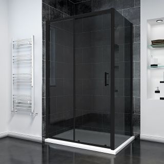 Душевой уголок Veconi Rovigo RV-055BT, 1200х800х1950, черный матовый, тонированное стекло