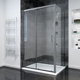 Душевой уголок Veconi Rovigo RV-055GM, 1100х700х1950, оружейная сталь, прозрачное стекло