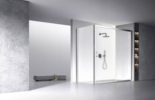 Душевой уголок Veconi Rovigo RV-060, 1700х800х1950, хром, стекло прозрачное