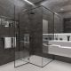 Душевой уголок Veconi Rovigo RV-073B, 800х900х1950, черный, прозрачное стекло
