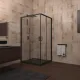 Душевой уголок Veconi Rovigo RV-13, 1000x1000x1950, черный, стекло прозрачное