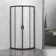 Душевой уголок Veconi Rovigo RV-202B, 900x900x1900, черный, стекло прозрачное