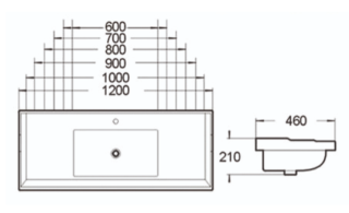 Мебельная раковина SantiLine SL-2112(100) белый