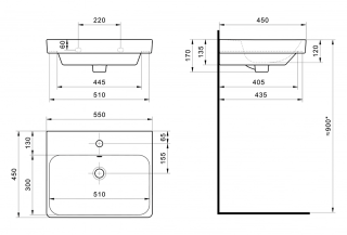 Раковина Santek Адриана 55 см
