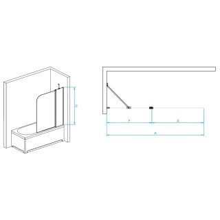 Шторка на ванну RGW SC-011 351101110-11 100см хром
