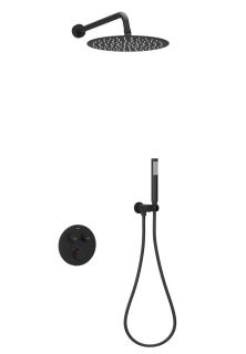 Душевая система Sancos Link SC3005MB с термостатом чёрный матовый
