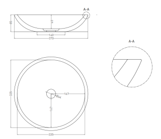 Накладная раковина Salini Callista 05 S-Stone 1101205SM 37см белый матовый