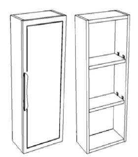 Шкаф Corozo Монро 30см белый SD-00000679