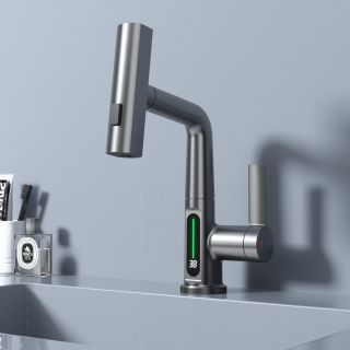 Смеситель для раковины Black&White Sky Day 3027GM оружейная сталь