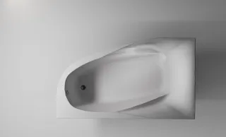 Ванна из искусственного камня Astra-Form Селена 01010039 левая 170x100 см белый глянец