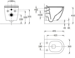 Унитаз подвесной Kerama Marazzi Sfera SF.wc.02 безободковый белый
