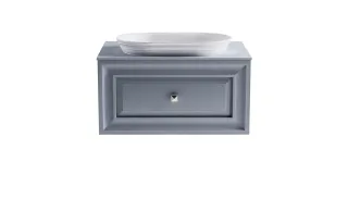 Тумба с раковиной Astra-Form Шарм 4631177715013 80 см голубой матовый