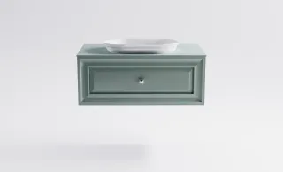 Тумба с раковиной Astra-Form Шарм 4631177715129 100 см зелёный матовый