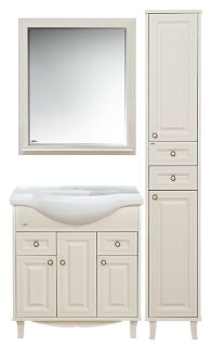 Напольный шкаф - пенал Misty Шармель 35см правый бежевый