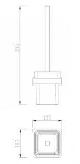 Щётка для туалета ABBER Westen AA1732B чёрный матовый