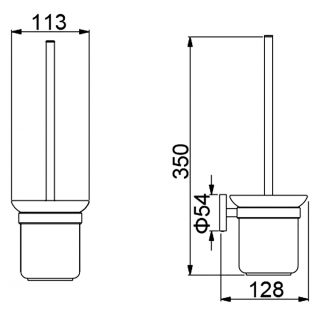 Щётка для туалета Timo Saona 13061/16 белый матовый