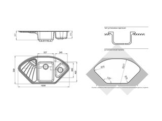 Мойка кухонная GranFest Графит Corner C-1040 E граф
