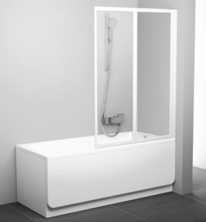 Шторка на ванну Ravak Supernova VS2 105 796M0100Z1 Transparent профиль белый