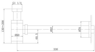 Сифон для раковины ABBER чёрный матовый AF0030B