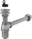 Сифон для раковины AlcaPlast 1 1/4"х32 цельнометаллический с водосливом 5/4" A437