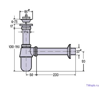 Сифон Viega 102845 для раковины