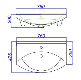 Dreja Умывальник Лагуна 75