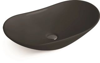 Раковина накладная SantiLine SL-1025МВ 61см чёрный матовый