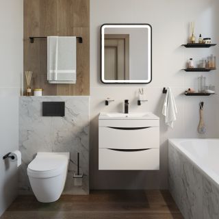 Полотенцедержатель IDDIS Slide одинарный чёрный матовый SLIBS10i49