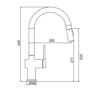 Смеситель для кухни Frap F60807 сатин