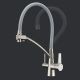 Смеситель для кухни Gappo G4398 с гибким изливом сатин