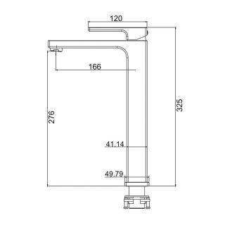 Смеситель для раковины Gappo G1017-92 оружейная сталь