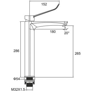 Смеситель для раковины Gappo G1021-21 хром