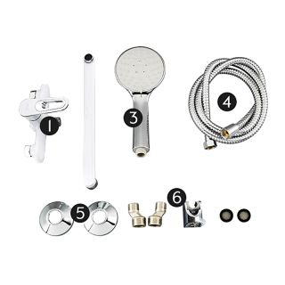 Смеситель для ванны и душа Frap F2249 белый хром