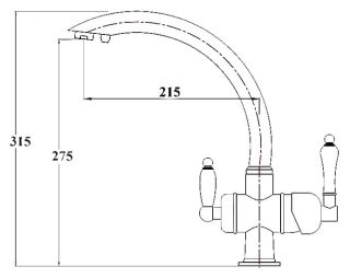 Смеситель для кухни ZORG Sanitary ZR 327 YF SATIN