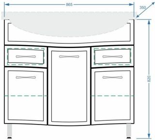 Тумба под раковину Stella Polar Концепт 90см белый SP-00000132