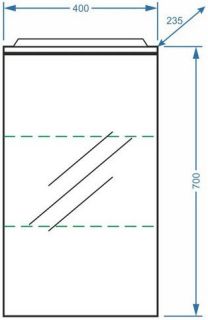 Зеркало-шкаф с подсветкой Stella Polar Альда 40см белый SP-00000222