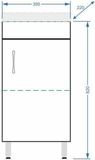 Тумба под раковину Stella Polar Концепт 40см белый SP-00000232