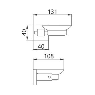 Мыльница Maretti Umbria Black UMB55CP33, черный