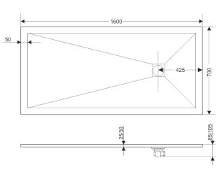 Душевой поддон RGW ST-G 16152716-02 70x160см графит
