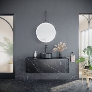 Подвесная тумба под раковину Sancos Stone ST120NM 120см Nero Marquina